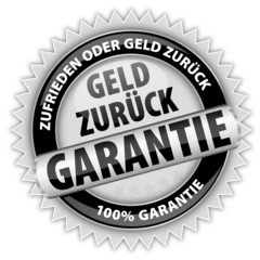 Geld zurück Garantie - zufrieden oder Geld zurück