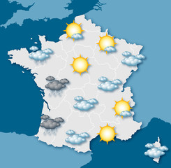 Carte de prévision météo vectorielle 1