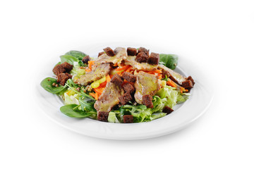 salad of marinated pork