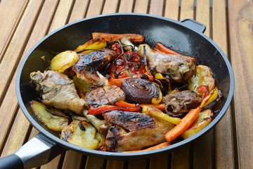 vegetables and chicken