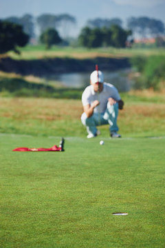 Lining Up Putt