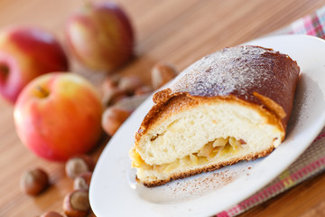 sweet strudel with apples