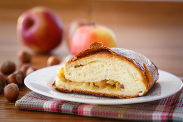 sweet strudel with apples