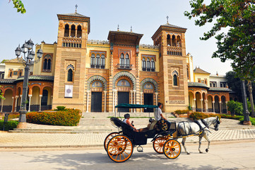 Obraz premium Mudejar Pavilion in Seville, Maria Luisa Park, Spain