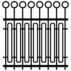 element fence isolated on white background