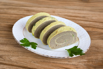 Appetizing Liver loaf sliced