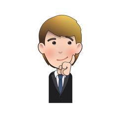 Businessman thinking an idea 