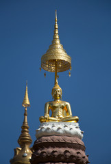 Golden buddha statue at Phetchaboon