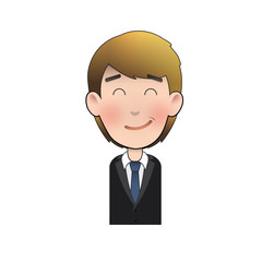 Happy businessman over isolated background