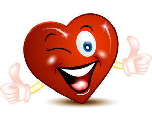 red heart mascot