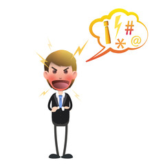 Angry businessman and shouting