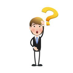 Young man surprised over white background.