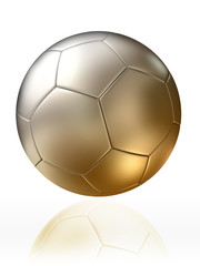 golden silver soccer ball