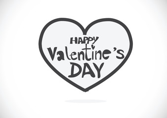 Heart Valentines day card vector background