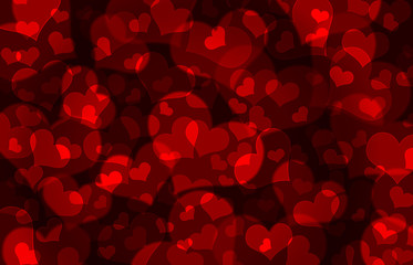 Shiny hearts bokeh light Valentine's day background