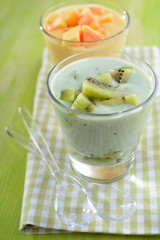 Tropical fruits yogurt