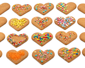 Heart shaped cookies for valentine's day