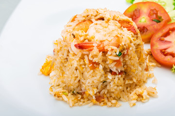 Fried rice with shrimps