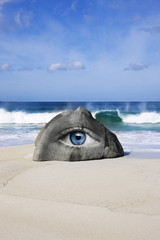 Fototapeta premium Auge im Fels