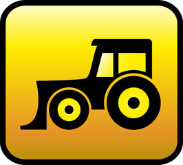 glossy tractor icon