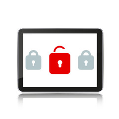 Vector computer tablet on white background. Eps10