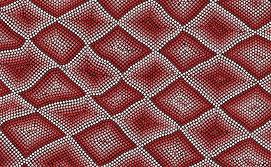 An illustration based on aboriginal style of dot painting depict