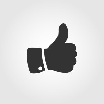 Thumb up icon, flat design