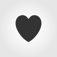 Heart icon, flat design
