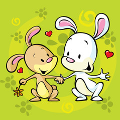 bunnies in love