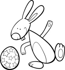 funny easter bunny coloring page