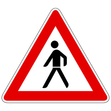 Fußgänger (Aufstellung rechts) - Gefahrzeichen