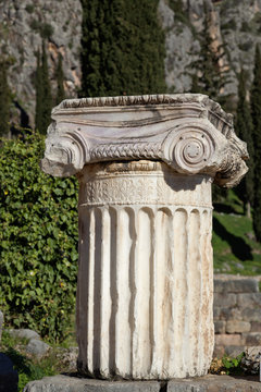 Ionian column.Delphi,Greece.
