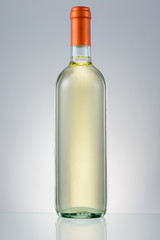 White wine bottle isolated