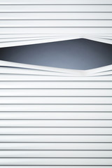 Closed Blinds with a Peeking Hole