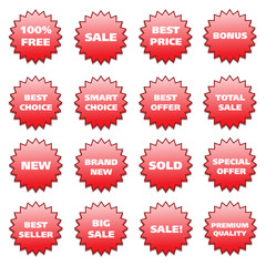 red stickers pattern