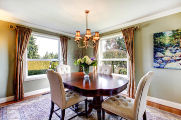 Old-fashined design of a dining room