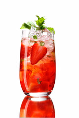 Fresh drink with strawberry