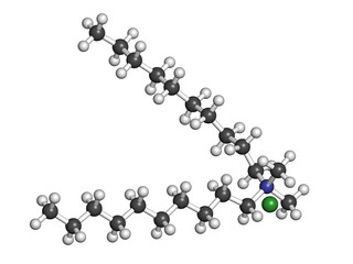 Didecyldimethylammonium chloride antiseptic molecule.