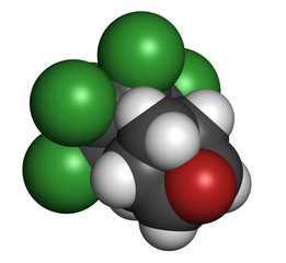 Dieldrin pesticide molecule.