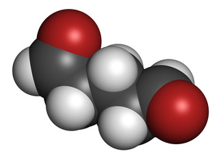 Glutaraldehyde (glutaral) disinfectant molecule.