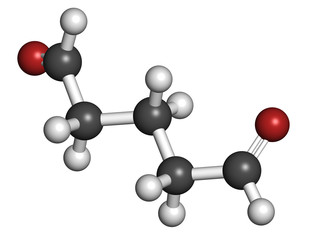 Glutaraldehyde (glutaral) disinfectant molecule.