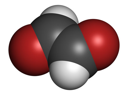 Glyoxal dialdehyde molecule. Present in fermented food.