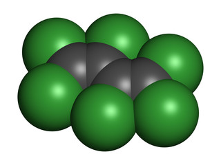 Hexachlorobutadiene (HBCD) solvent molecule.