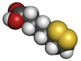Lipoic acid enzyme cofactor molecule.