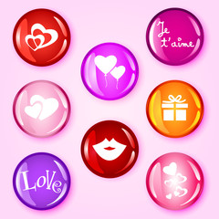 Love glossy buttons