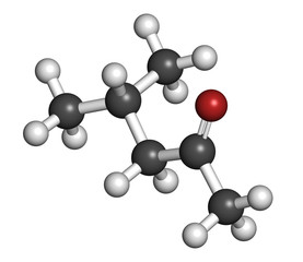 Methyl isobutyl ketone molecule.