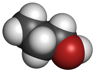 Propanol (n-propanol) solvent molecule.