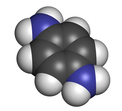 p-Phenylenediamine (PPD) hair dye molecule. 