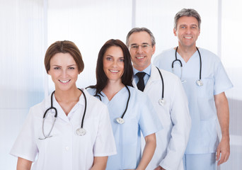 Group Of Doctor Standing In A Row