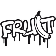 Fruit Banana Graffiti